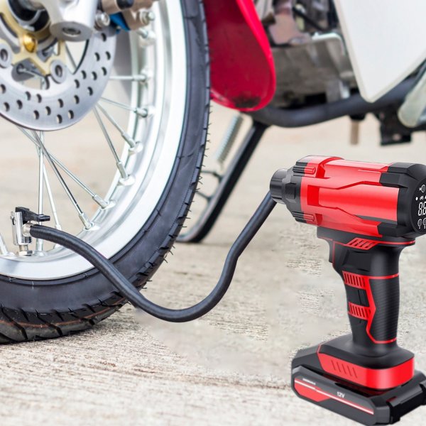 1Pc 150PSI Cordless Car Tire Inflator Rechargeable  2V Portable Electric Air Compressor With LED Light For Car Bike Motorcycle Ball - Image 4