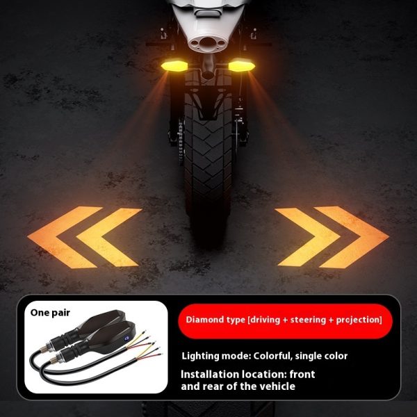 Motorcycle Projection Turn Light LED Turn Highlight Warning Light - Image 5