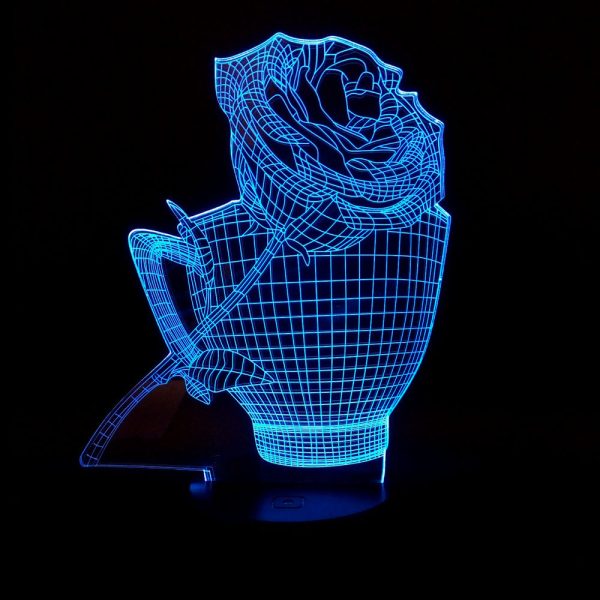 3D Rose Flower Night Light - Image 2