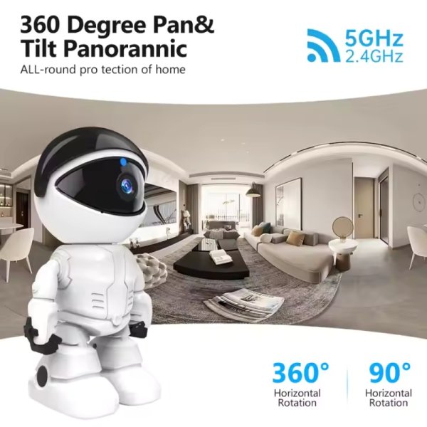 WESECUU Smart Robot WiFi IP Camera 1080P HD Baby Monitor & Home Security - Image 3