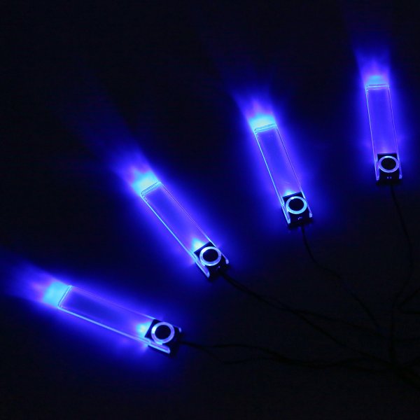 4Pcs Car Interior LED Atmosphere Light Car Charge Decorative Lamp DC 12V Blue Light - Image 2
