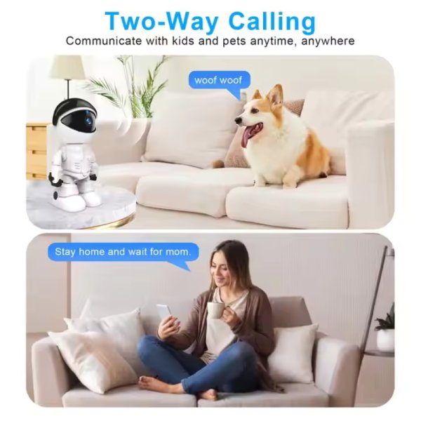 WESECUU Smart Robot WiFi IP Camera 1080P HD Baby Monitor & Home Security - Image 2