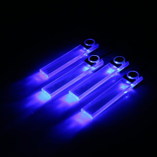 4Pcs Car Interior LED Atmosphere Light Car Charge Decorative Lamp DC 12V Blue Light - Image 10