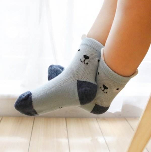 Children's Socks Pack of 5 Colors Breathable Summer Cotton Socks for Boys and Girls - Image 2