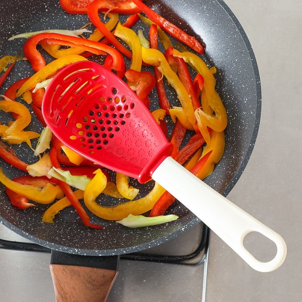 Multifunctional Slotted Spoon Grinding Cooking Spoon Mashed Auxiliary Food Ginger Garlic Spoon Press Potatoe Stir-frying Spatula Kitchen Gadget - Image 4