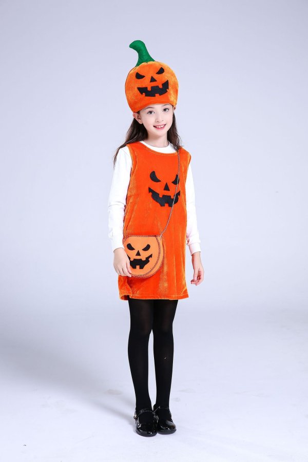 Children's Halloween costume girls pumpkin costume - Image 5