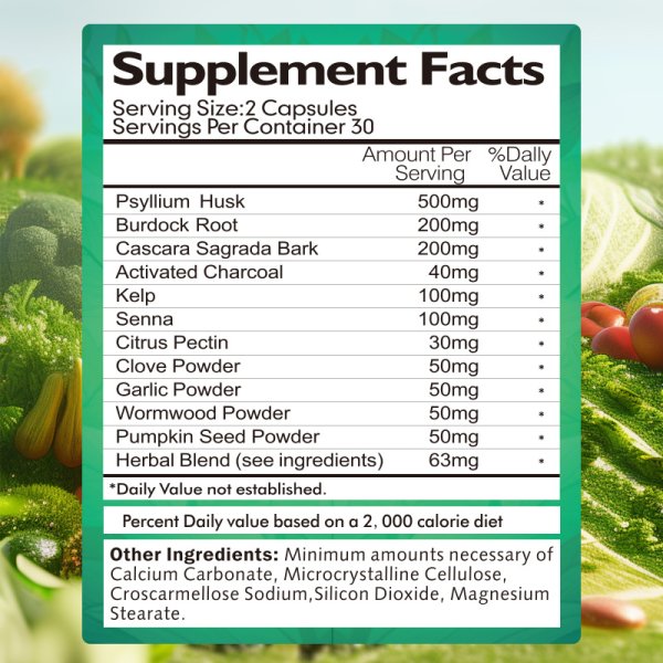 BSYS 7 Day Colon Cleanse & Detox Formula 60's - Image 6