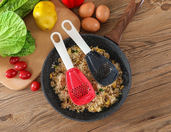 Multifunctional Slotted Spoon Grinding Cooking Spoon Mashed Auxiliary Food Ginger Garlic Spoon Press Potatoe Stir-frying Spatula Kitchen Gadget - Image 2