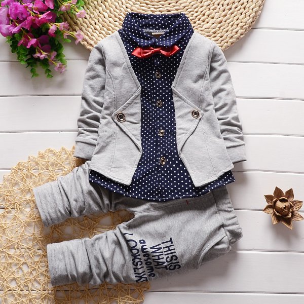 Children's Children's Suit Bow tie Sweater Small Trousers - Image 4