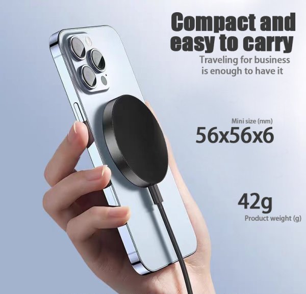 The Qi Wireless Charger 15w Magnetic Wireless Fast Charging Is Suitable For 12, 13, 14, 15 And 16 Mobile Phone Models - Image 6