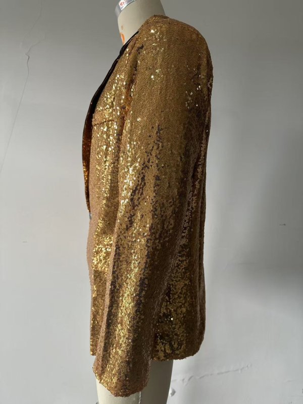 Men's Banquet Stage Costume Bar Sequin Suit Jacket - Image 2