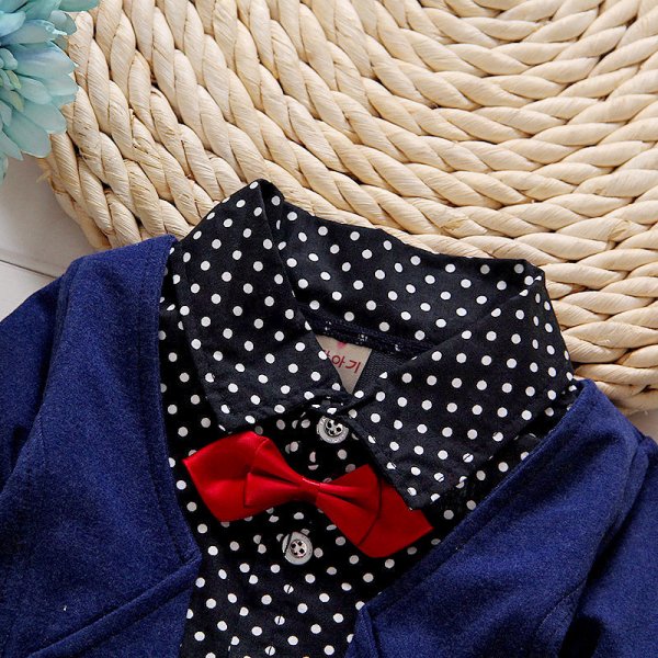 Children's Children's Suit Bow tie Sweater Small Trousers - Image 3