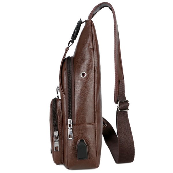 USB Portable Charging Chest Bag Messenger Bag - Image 5