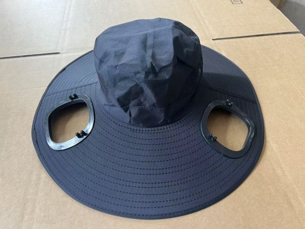Men's Sun Shading Large Eave Sun Shading Solar Fan Cap - Image 5