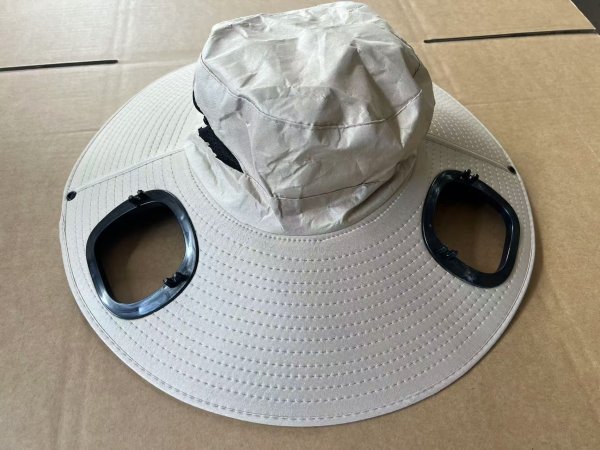 Men's Sun Shading Large Eave Sun Shading Solar Fan Cap - Image 2