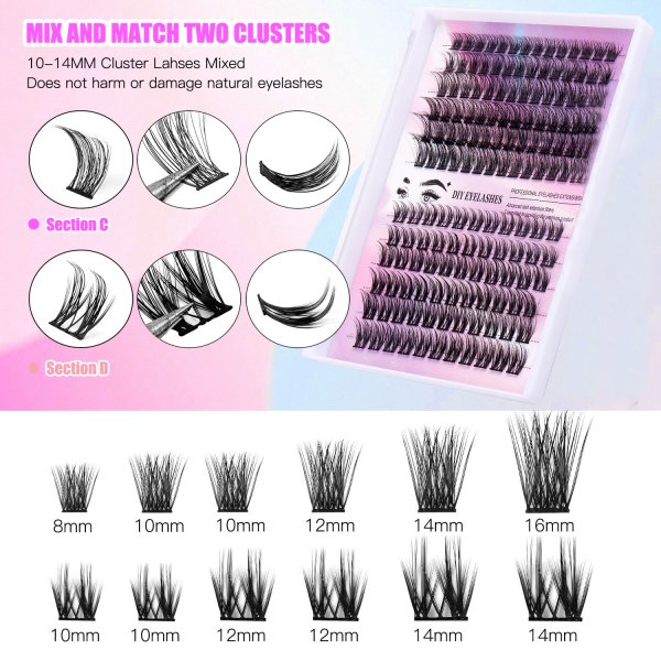 12 Rows Of 150 Segmented Lashes In Clusters - Image 4