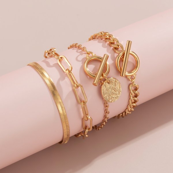 Metal Wind Hollow Chain Bracelet Snake Bone Metal Bracelet - Image 4