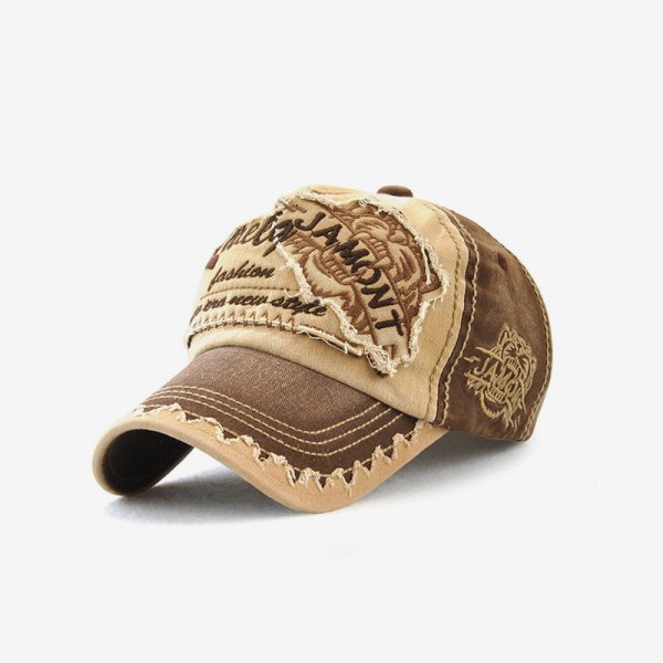 Embroidered Men's Outdoor Leisure Tiger Head Sun Hat - Image 2