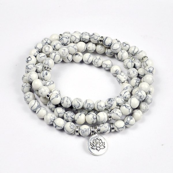 Amazon Stone Tiger Eye Stone Bracelet Necklace 108 Buddha Beads Lotus Bracelet - Image 9