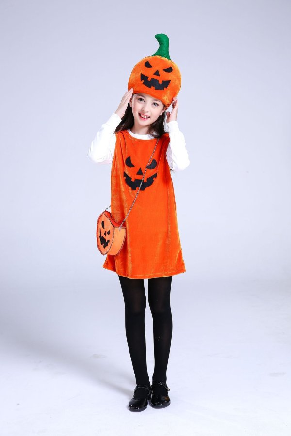 Children's Halloween costume girls pumpkin costume - Image 8