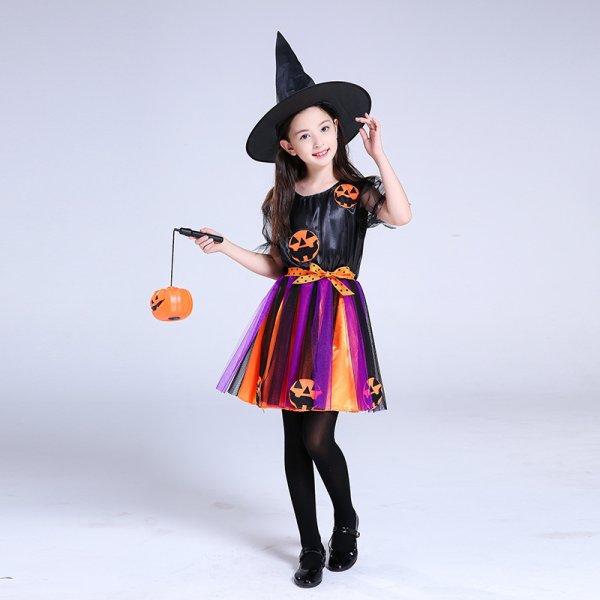 Children's Halloween costume girls pumpkin costume - Image 9