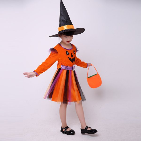 Children's Halloween costume girls pumpkin costume - Image 7