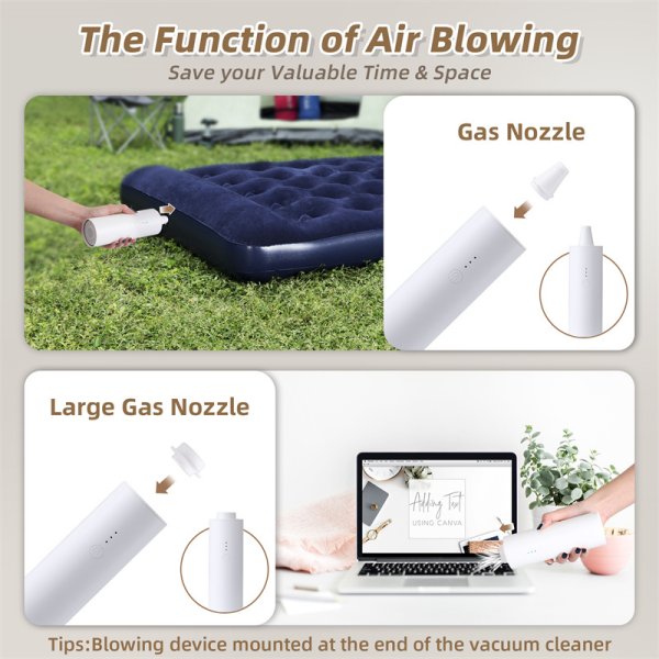 Shell Multifunctional Car Vacuum Cleaner 10kPa Outdoor Suction Blowing And Charging Integrated Car Vacuum Cleaner - Image 5