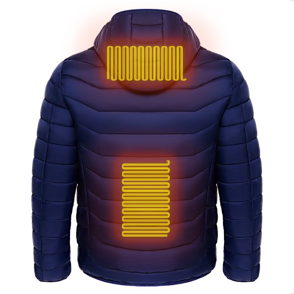 Men Heated Puffer Jacket Electric Heating Coat Insulated Hood Windbreaker - Image 6