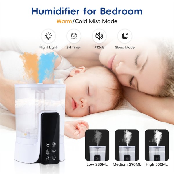 6L Large-capacity Humidifier Intelligent Timed Heating Spray UV Sterilization Intelligent Remote Control - Image 5