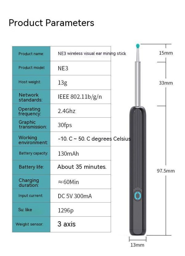 Wireless Smart HD Endoscope Luminous Ear Pick Ear Picking Tools - Image 8