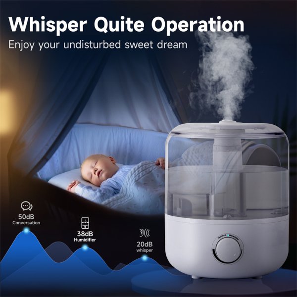 3L Mechanical Humidifier  Low Water Level Protection BPA Free - Image 2