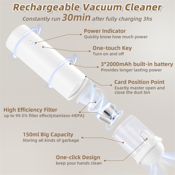 Shell Multifunctional Car Vacuum Cleaner 10kPa Outdoor Suction Blowing And Charging Integrated Car Vacuum Cleaner - Image 4