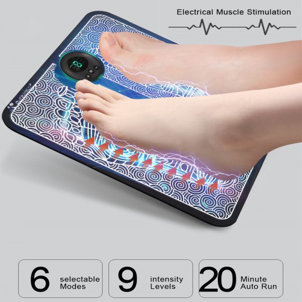 Ems Foot Massager Mat Tens Fisioterapia Electric Foot Cushion Blood Circulation Acupunctur Pad Foot Health Care Relaxation Pain - Image 2